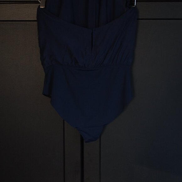 H&M | NWT French Navy Blue Halter Bodysuit - Picture 5 of 7